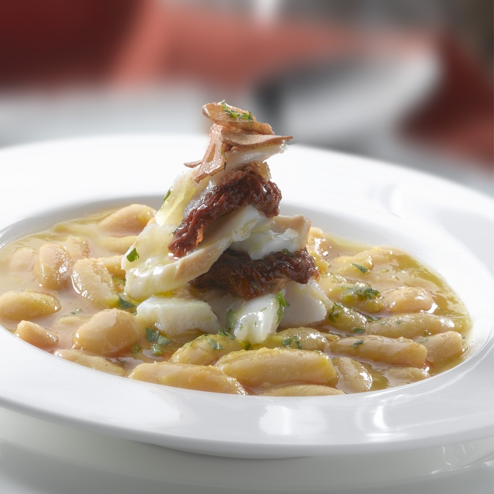 Alubias con bacalao