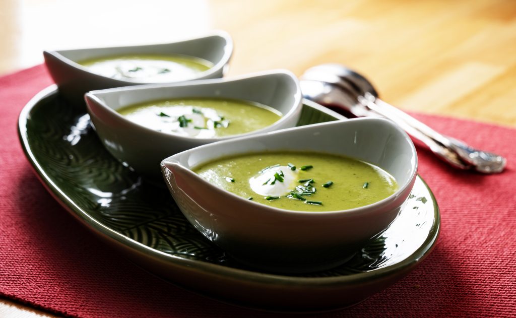 Crema de lechuga y calabacín