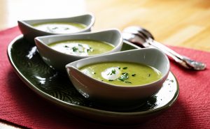 Crema de lechuga y calabacín