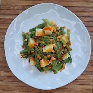 Judías verdes y patatas salteadas