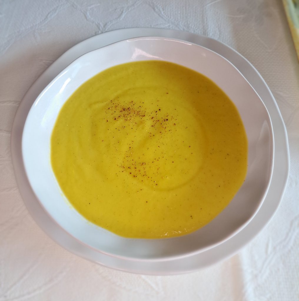Crema de verduras. Dieta mediterránea